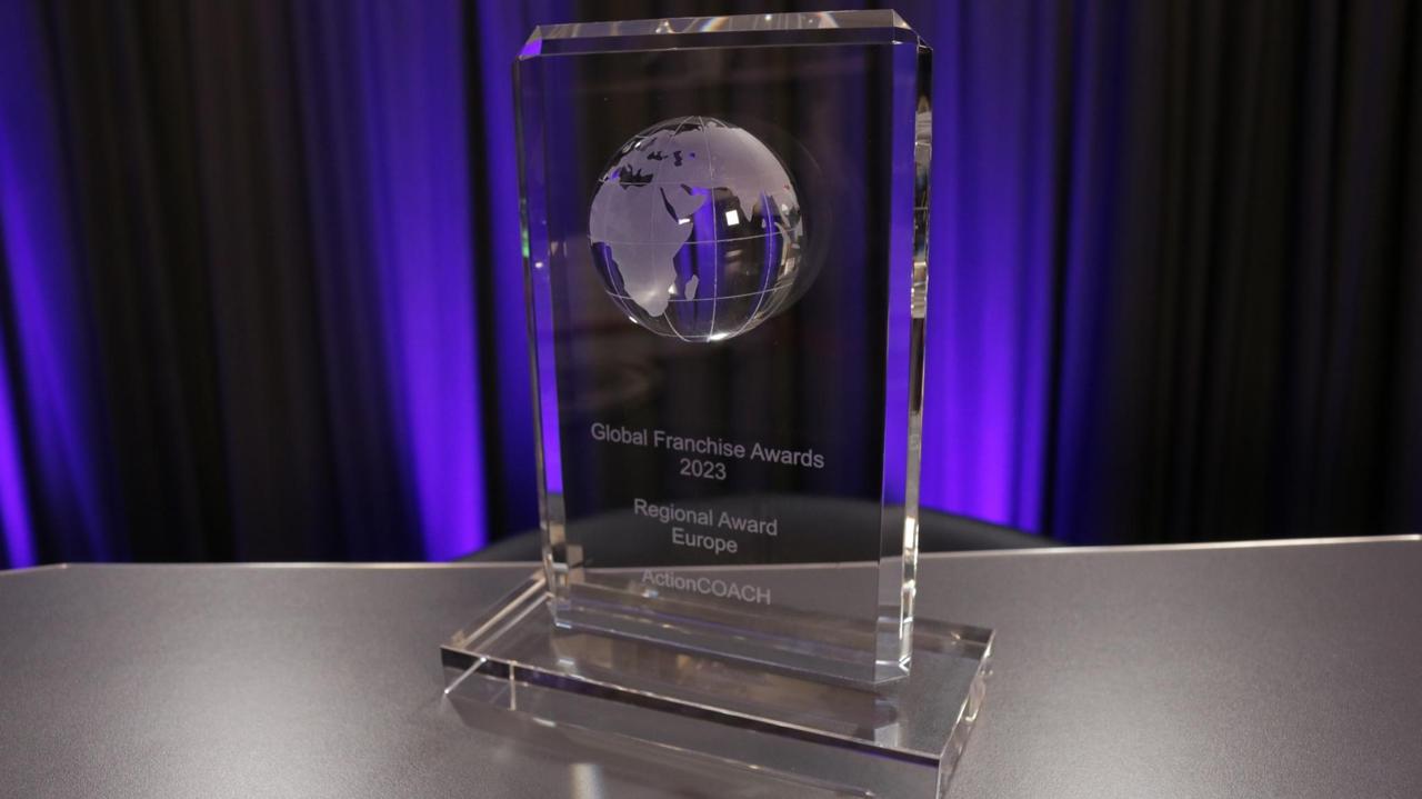 ActionCOACH recibe el premio de Global Franchise como Campeón Regional de Franquicias en Europa 2023