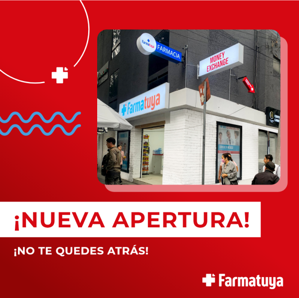 ¡Nueva apertura Farmatuya! ¡No te quedes atrás! Invierte ahora y forma parte de la mejor Familia.