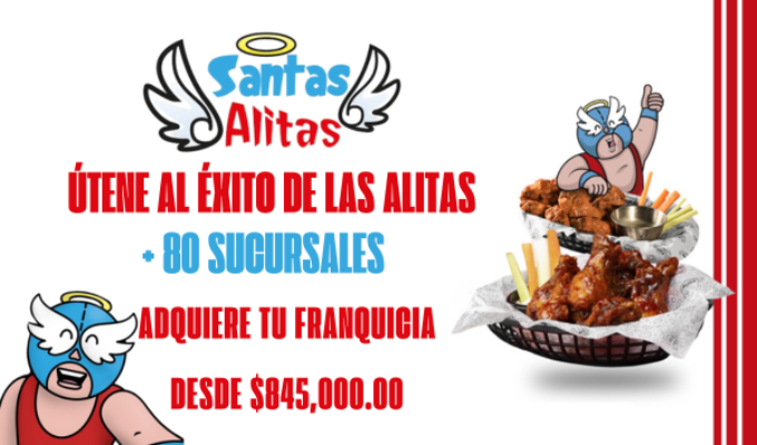 Haz que tu inversión tenga sabor a éxito con las franquicias Santas Alitas.