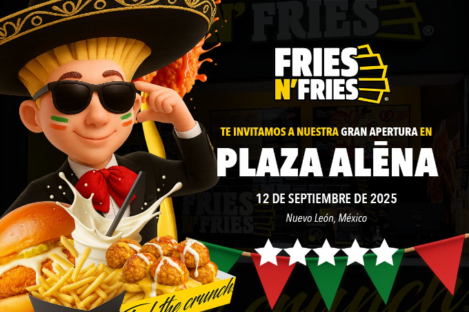 El viernes 12 de Septiembre, nueva apertura de la franquicia FRIES N´FRIES.