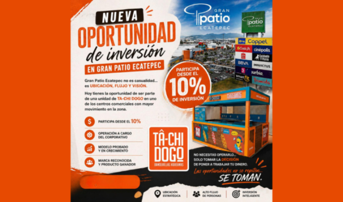 Nueva oportunidad de inversión con la franquicia Ta-Chi Dogo.
