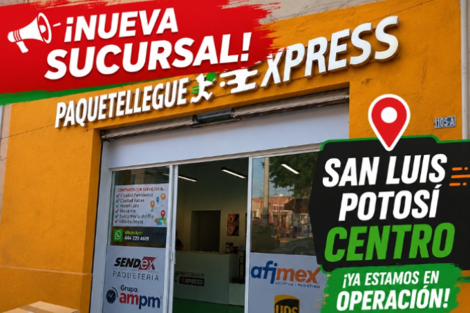 La franquicia Paquetellegue Expres sigue creciendo, nueva apertura en San Luis Potosí Centro.