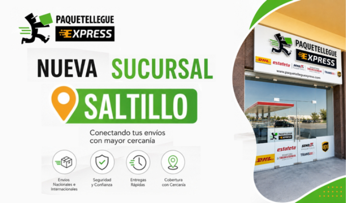 Nueva franquicia Paquetellegue Express llega a Saltillo.
