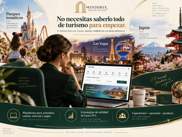 En franquicias Moodrix: No necesitas saberlo todo de turismo. Necesitas una arquitectura que responda contigo.
