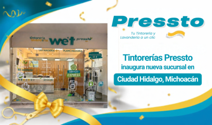 La franquicia Pressto WET inicia operaciones en Ciudad Hidalgo, Michoacán